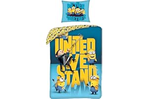 HALANTEX Biancheria da letto per bambini 140 x 200 cm + 70 x 90 cm Minnions