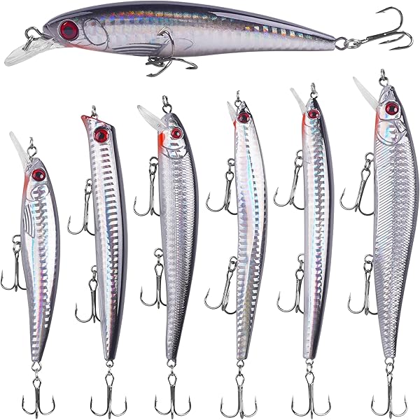 30 Stck Angelkder Set - Wobbler Swimbait Spinnerbait Tintenfisch Imitate  Fr Forelle Lachs