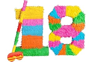 Fax Potato Pinata Set mit Stick & Blindfold - 18. Geburtstag/Jahrestag - Rainbow