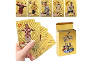 Ainvliya 55 Stück Fußball Karten, 2023/2024 Fussball Karten Fußballkarten, Fussball Sammelkarten Fußballkarten Saison, Fussballkarten Champions League 23/24 für Fans Kinder Teenager Erwachsene (Gold)