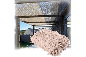 SDKFJ Filet de Camouflage, 3x5m Toile Ombrage Exterieur Sable, Auvent De Terrasse, Filet de Camouflage pour pergola, Protection Solaire, Jardin Décoration