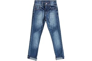 BIENZOE Kleiner Junge Baumwolle Einstellbare Taille Schlank Jeans Hosen