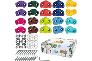 RUACDIQ presas Escalada niños, Presas de Escalada, rocodromo Infantil Pared, Soportes Escalada para Jugar Torre Y Pared Escalada, Cumpleaños para Niños, 10 Colores