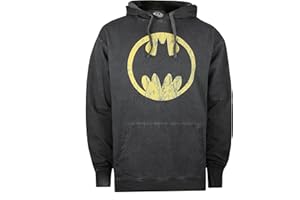 Cotton Soul DC Comics Batman Circle - Sudadera con capucha para hombre, estilo vintage, color negro