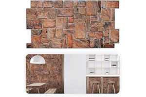 Grace Baltic - 4,9 m²/10 Stück Beste Qualität Wandverkleidung 3D-Wandpaneele für Innenwanddekoration dünn und elastisch PVC-Kunst 1mm Stärke Naturstein