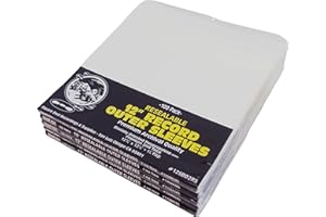 SQUARE DEAL RECORDINGS & SUPPLIES (500) 12" Resealable Record Outer Sleeves - Super Clear Premium 2 Mil Thick Archival Quality BOPP - 12-3/4" x 12-1/2" + 1-1/2" Flap