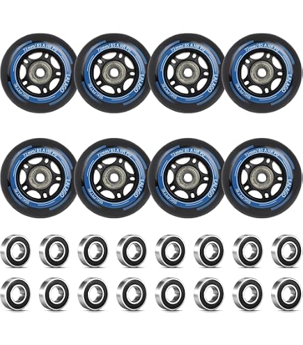 Tempish Woow Rollen 4er-Pack – 80mm, Für Inline-Hockey Auf Kunststoff, PU-Material