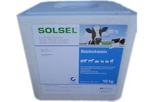 Solsel Leckstein Salzleckstein 10 kg für Rinder Schafe Pferde Wild (2X 10kg)