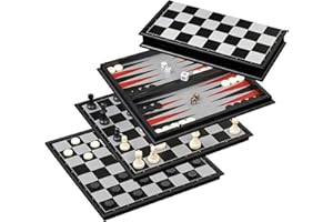 Philos 2506 Schach-Backgammon-Dame-Set, Feld 37 mm