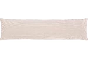 COZYKING Seitenschläferkissen mit Bezug 145 x 40 cm Cord Beige/Creme - Öko-Tex Zertifiziert - 40°C waschbar, perfekt als langes Lagerungs-Kissen u. Schlafkissen oder Schwangerschaftskissen/Stillkissen