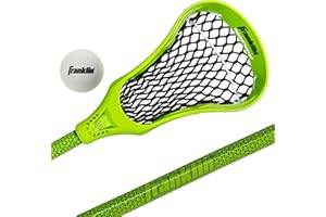 Franklin Sports 32" Youth Mini Lacrosse Stick & Ball Set - Green Practice Stick - Beginner Backyard Lacrosse - Learn The Fundamentals of Lacrosse