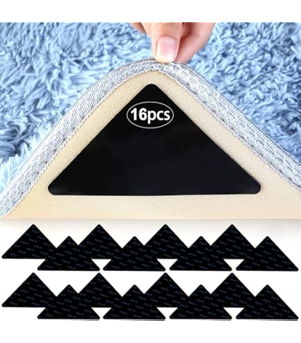 Rete Antiscivolo Per Tappeti 20 Pezzi - Adesivi Lavabili E Riutilizzabili, Per Legno E Piastrelle