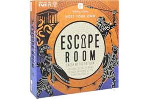 Talking Tables Escape Room Game Host Your Own Escape Room Night Greek Myths Edition Puzzle Games Riddles Challenges Clues QR Codes Family Games for Kids Adults Brain Teaser Puzzles Ages 9+ 1+ Players