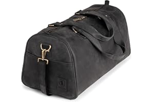 Berliner Bags Vintage Weekender Oslo, wasserdichte Reisetasche aus Leder, Duffel Bag, Sporttasche, Groß 50L, für Herren und Damen