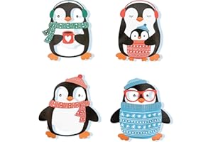 MC-Trend Lot de 4 chauffe-mains au design mignon de pingouin d'hiver