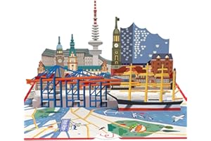 ‎PAPERCRUSH papercrush® Pop-Up Karte Hamburg - 3D Karte mit Elbphilharmonie als Reisegutschein für Hamburg Kurztrip, Geldgeschenk für Musical, Geburtstagskarte für Hamburger, Hotelgutschein zum Geburtstag