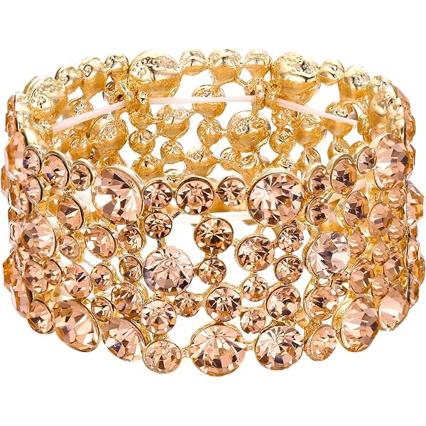 EVER FAITH Strass-Armband Marquiseschliff – Elastischer Armreif Für Braut & Damen In Silber