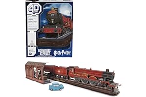 4D Build Hogwarts Express Harry Potter Puzzle 3D, Wielokolorowy, M