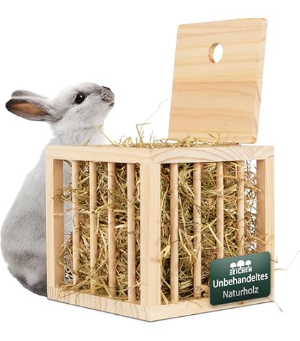 Mipcase Heuraufe Für Kleintiere - Metall Futterspender Für Kaninchen, Meerschweinchen & Chinchillas