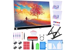 A3 LED Light Pad for Diamond Painting,Ratukall Diamond Art Light Board Kit,Portable Light Box for Tracing with 5D Painting Tools Set for Full Drill Diamond Painting Accessories (31 x 42cm)