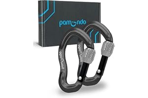 pamindo Mini-Mousqueton - Mousqueton à vis Petit - Mousqueton à vis - Porte-clés - Set de mousquetons - Mousqueton alu