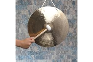 ‎KLANGSCHALEN-CENTER Klangschalen-Center Feng Gong/Wind Gong, toller Klang, 40 cm, inklusiv Holz-/ Baumwollklöppel -7014-