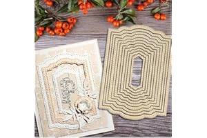 YEYERT 10pcs Christmas Nesting Frame Metal Die Cuts,Spring Square Flower Frame Cutting Dies Cut Stencils for DIY Invitation Card Scrapbooking Album Decorative Embossing Paper Dies Card Making