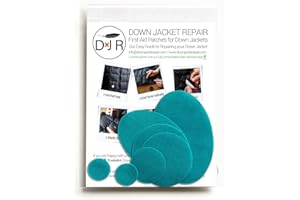 DJR Self‑Adhesive Ripstop Nylon Repair Patch Kit – 30‑Second Fix for Tents, Jackets, Sleeping Bags, Backpacks & Beach Gear – Festival, Camping & Vanlife Essential – 7 Pre‑Cut Patches (Sea Green)
