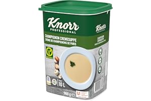 ‎KNORR Knorr Champignon Cremesuppe Trockenmischung (cremiger, runder Champignongeschmack) 1er Pack (1 x 900 g)