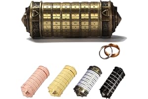 MINGZE Da Vinci Code, Mini Cryptex for Christmas Valentine's Day Most Interesting Regali di Compleanno romantici creativi Birthday Gifts for Boyfriend And Girlfriend Brain Teaser Lock（Colore Bronzo）
