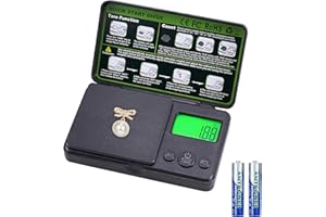 FARNIRVANA Fine Scale, 500 x 0.01 g Digital Pocket Scale, Precision Mini Kitchen Scale, Multifunctional Pocket Scale, Gram Scale, with LCD Display, Tare Function, 7 Units, for Food, Jewellery, Kitchen