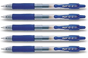 Bolígrafo de gel Pilot G2-7, azul, Langer Stift 5er