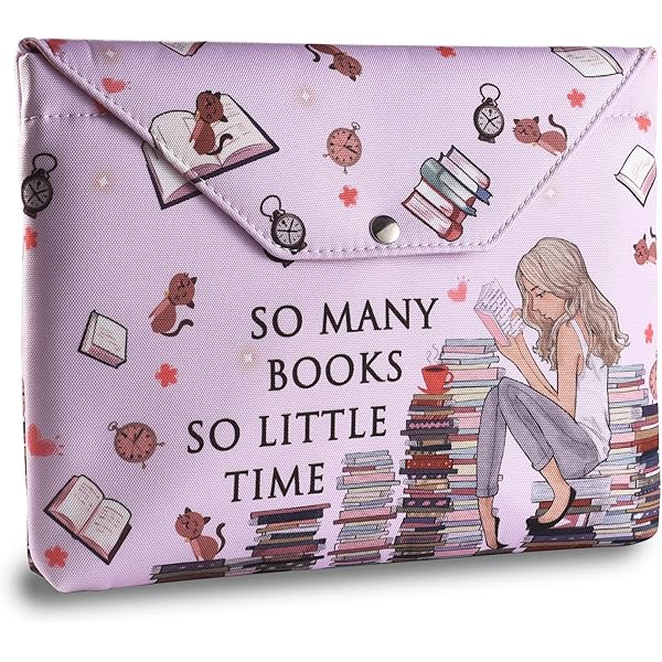 Poceacles Buchhülle Mit Reißverschluss – Kawaii Katzen Design – Schreibwaren Aufbewahrungstasche Aus Polyester