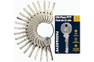 PASS&KEYS Pack de 21 clés pour serrure de boîte aux lettres et entrée d'immeuble