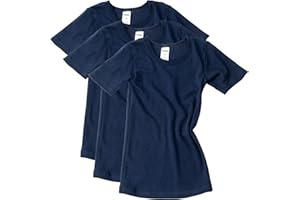 HERMKO 2810 3er Pack Kinder Kurzarm Unterhemd für Mädchen + Jungen aus Bio-Baumwolle