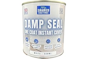SIRAMICO COATINGS The Dampseal One Coat I 500ml I Seals Damp And Mould Stains In One Coat By Brush Or Roller (White)