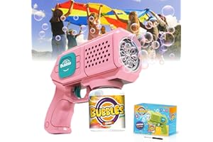 P PANACARE Bubble Machine, Portable Automatic Bubble Blower Machine For kids (101 PInk)
