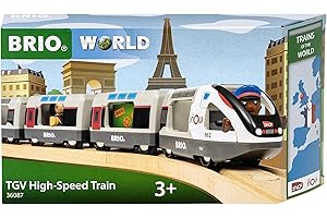 BRIO World, Tren de Alta Velocidad TGV de Trenes del Mundo 36087, Tren de Juguete para Niños a Partir de 3 Años