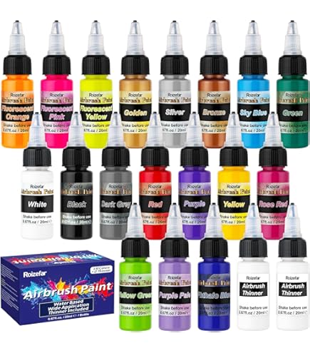 Joyeee Airbrush-set, oplaadbaar draadloos compressorpistool 23 psi voor