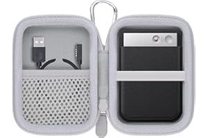 Khanka pour PLAUD Note Enregistreur Vocal IA Étui Rigide de Transport, Housse de Protection Compatible avec PLAUD Note AI Enregistreur Audio avec Mousqueton, Étui Seulement (Blanc)