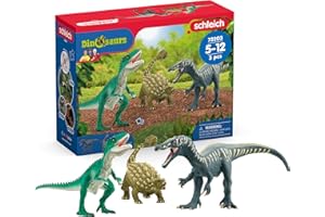 SCHLEICH Dinosaurs | Angriff des Dino Trios 72203 | Set mit 3 Dinosaurier Figuren | Dino Spielzeug Dinosaurier Spielset | Geschenkidee für Kinder ab 3 Jahren | exklusiv bei Amazon