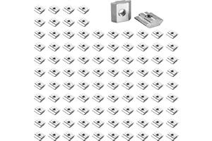 GETLITOOL 100pz Dadi Scorrevoli M6 T-Slot in Acciaio Carbonio EU30 Set 100x Dadi Blocchetti di Scorrimento Filettato M6 per Scanalatura 8mm Serie 30 per Profilo Alluminiale CNC Stampanti 3D