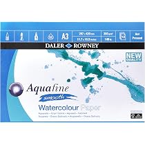 Daler-Rowney Aquarellpapierblock Langton Rough – 300 G/m², A4, 12 Blätter, Säurefrei