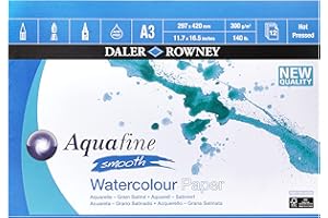 Daler Rowney Aquafine Bloc Acuarela Esprl Satin A3 300G/M² 12 hojas