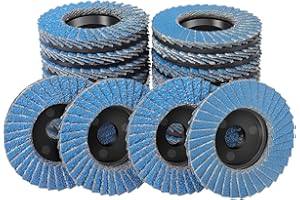 MOGRQAP 12 Piezas Discos Abrasivos, 50mm Discos de Láminas 40/60/80/120 Grano para Madera Acero inoxidable Metal