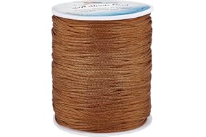 PH PANDAHALL PandaHall Elite 100 Yardas （91m / Rollo Cordón de Cortina Trenzada de Hilo de Nylon de 1,5 mm, Cuerda de Repuesto de persianas venecianas/enrollables, Camello