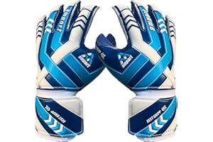 amport Goalkeeper Gloves – Finger Spine Protection, Hybrid Cut & Wide Double Layer Wristband – Unique Designed, Best Grippy and Consistent Palm Grip Goalie Gloves for Kids, Youth & Adult