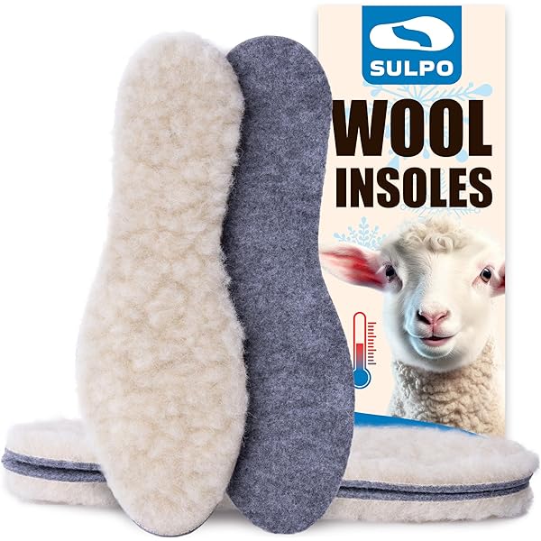 Semelles D'hiver Surélevées 2,5 Cm SULPO - Chauffantes, Antidérapantes, Taille 41-42 - Pour Chaussures Trop Grandes, Confort Froid