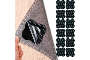 BSYFOP 12 PCS Rug Gripper, Rug Gripper for Carpeted Floor Carpet Grippers for Rugs on Top of Carpet, Washable Rug Gripper for Carpeted Floor, Suitable for Many Types and Sizes of Carpet