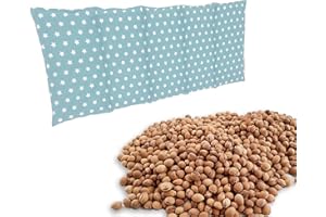 ‎EDEL LIVING Großes Kirschkernkissen - Entspannungskissen - Heizkissen für Mikrowelle (Wärmekissen) - langes Relaxkissen - Kirschkern-Kissen (Baby Blau)